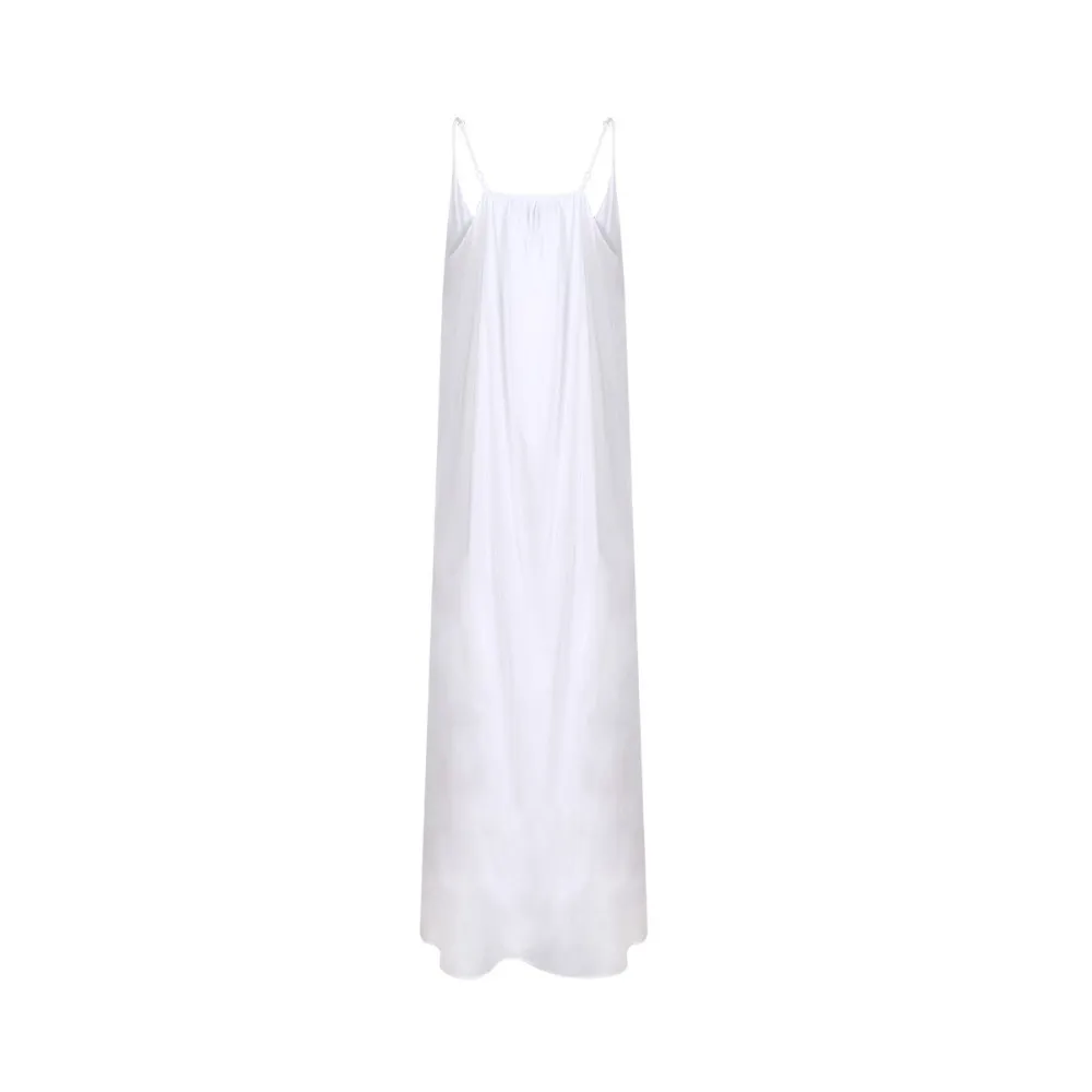 HDY Haoduoyi 2019 new Leisure Comfortable fashion Long dresses Extra long strap Solid color dress | Женская одежда