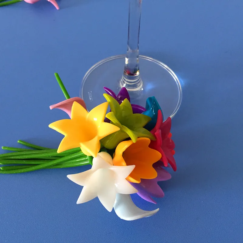 6 шт. силиконовые маркеры для стеклянных стаканов с зажимом|Украшения своими