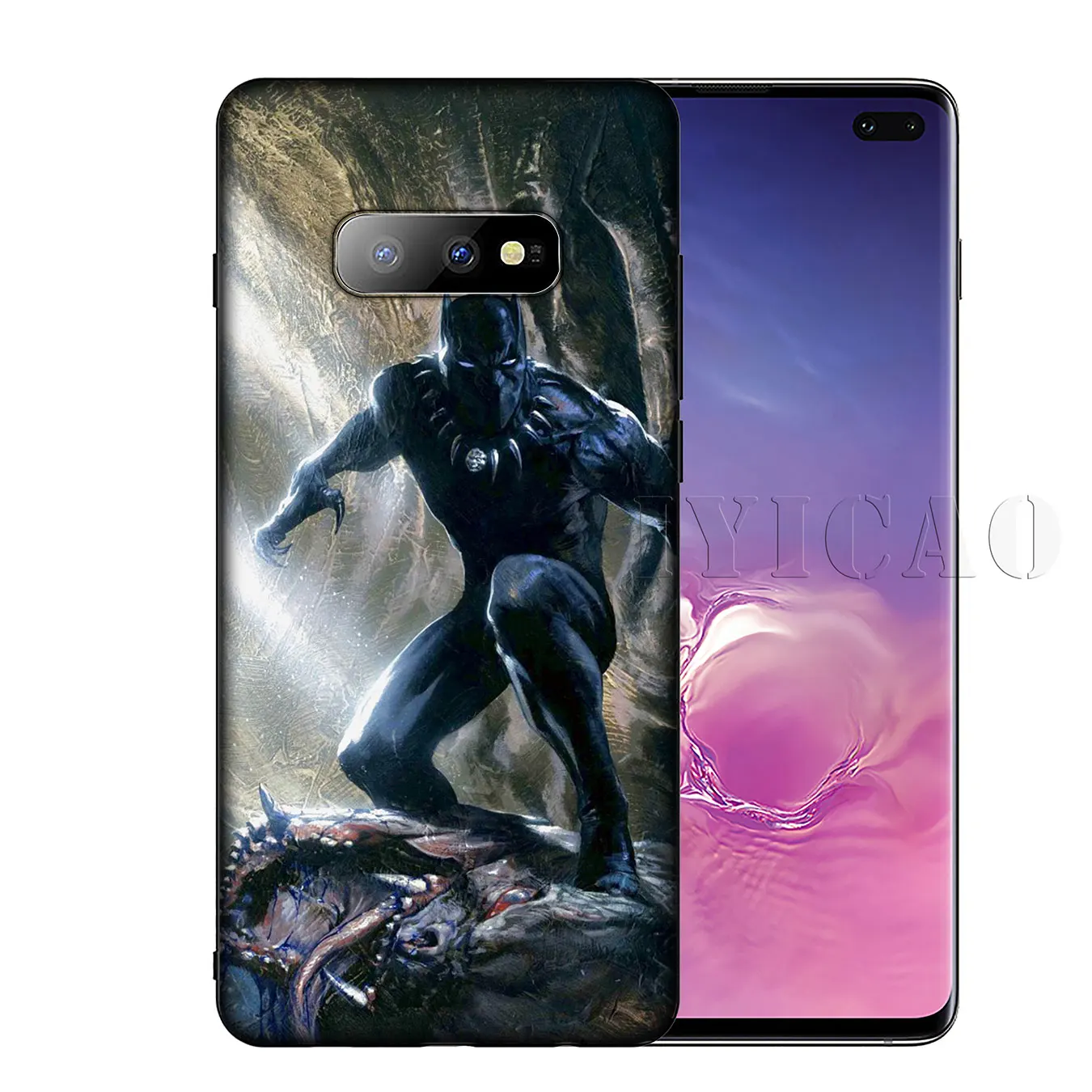 IYICAO Черная пантера Marvel Мягкий силиконовый чехол для телефона Samsung Galaxy S20 Ultra S10 Lite S9