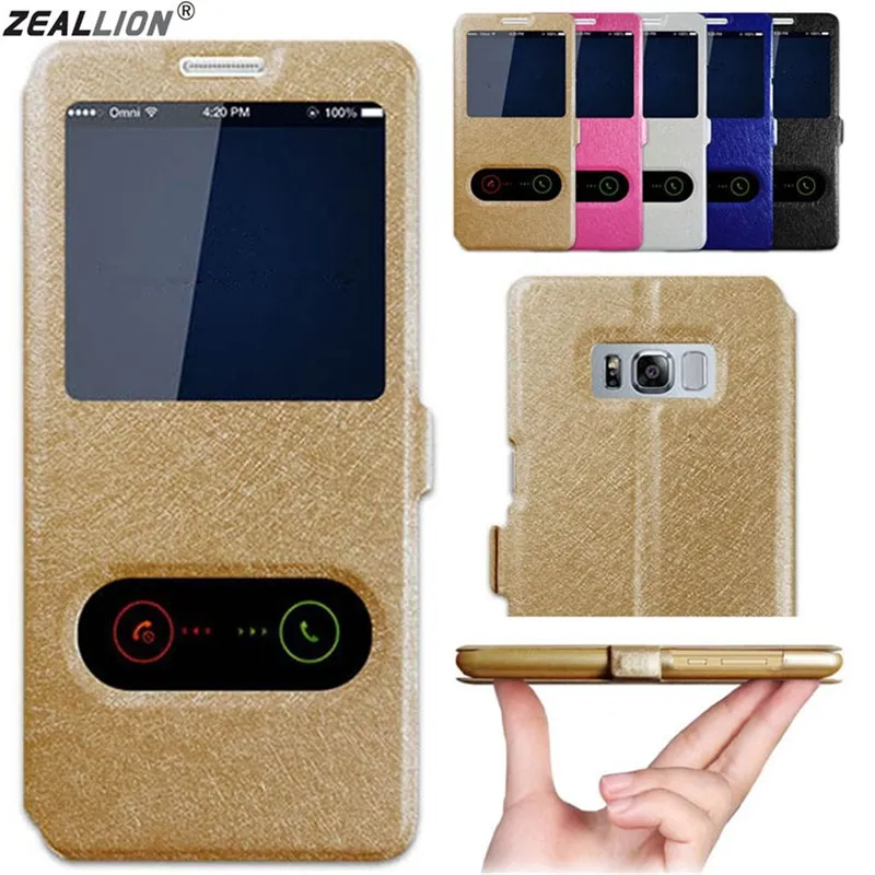 Zeallion чехол для самсунга Galaxy S9 A5 A7 A8 J4 J6 A6 2018 C7 C8 C10 Note 8 Шелковый телефона с откидной