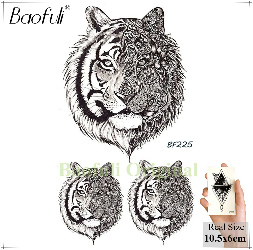 Baofuli, енот, кот, деревья, маленькая черная временная татуировка, наклейка, боди-арт, рука, поддельные татуировки для женщин, мужчин, детей, водостойкие татуировки