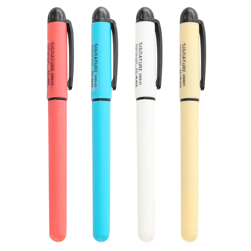 

12pcs/lot Korea stationery Cute Simple gel Pen black/red/blue ink 0.5mm Creative Student Writing Test Pen school office supplies