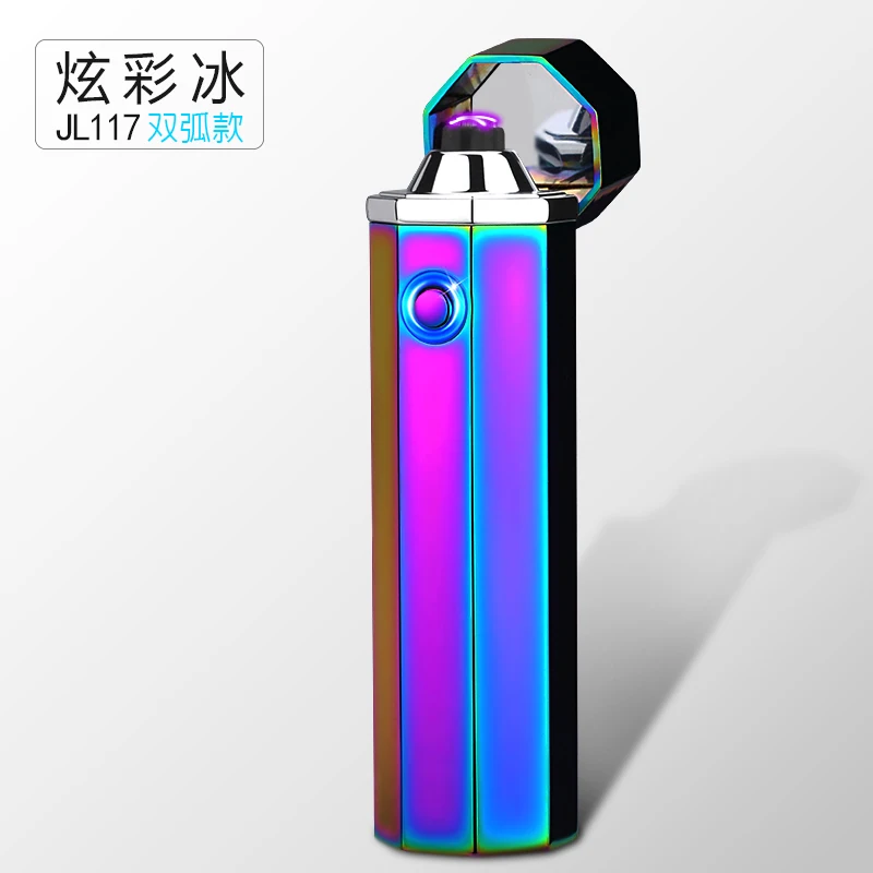 USB перезаряжаемые зажигалки двойная дуга Зажигалка курительная трубка сигарета