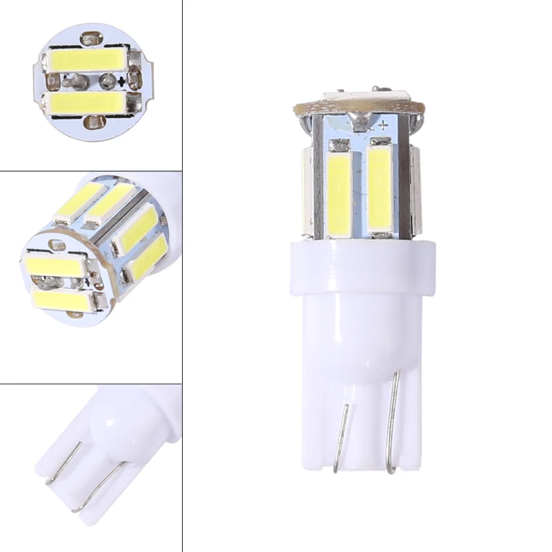 10 шт. T10 7014 7020 SMD 194 168 W5W светодиодный светильник лампы просвет фонарь освещения