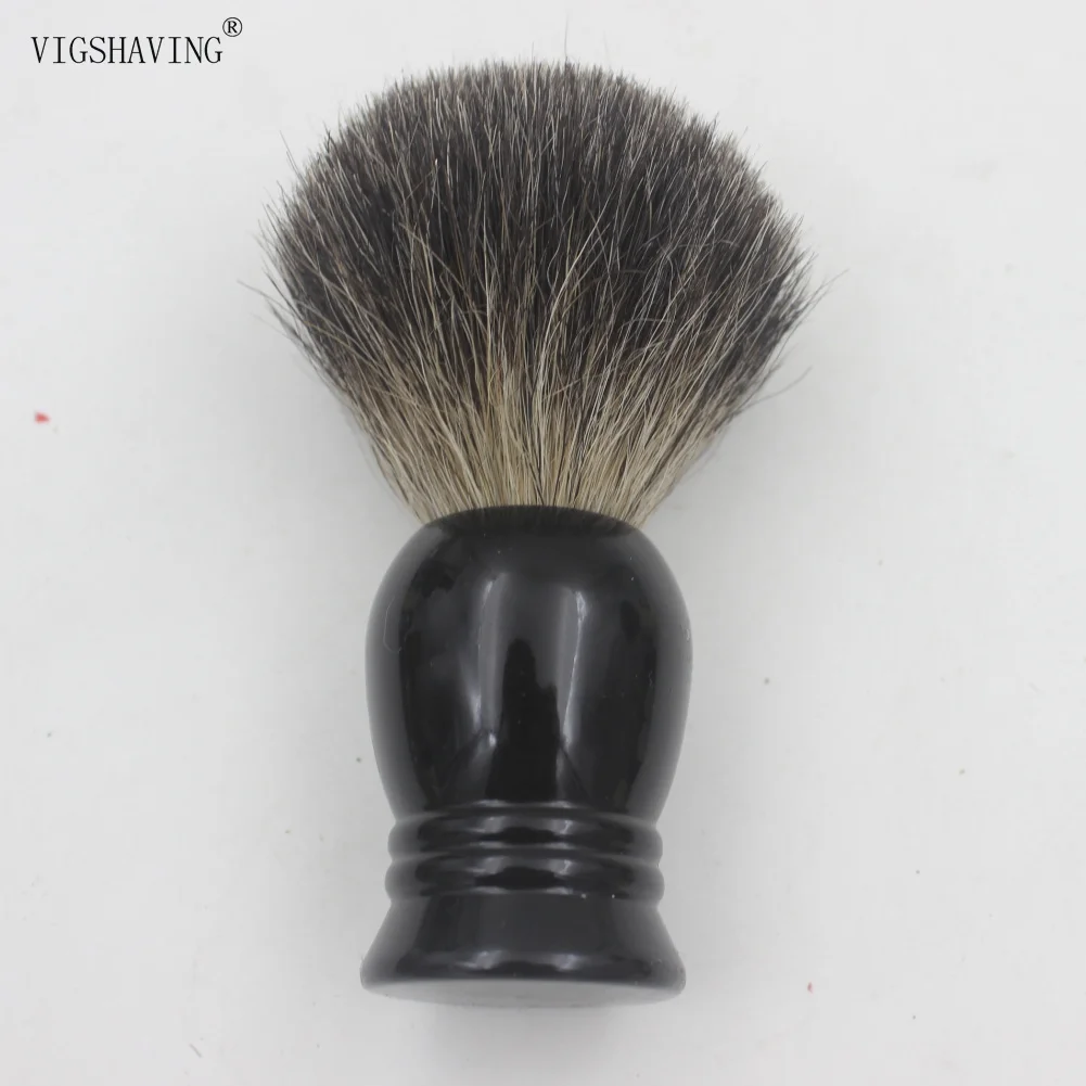 VIGSHAVING Черный Из Натурального Волоса барсука щетка для лица для Для мужчин бритья влажное Бритье