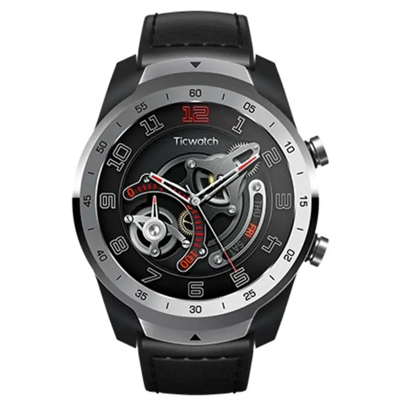 Серебристый Оригинальные Смарт-часы Xiaomi Ticwatch Pro с Bluetooth IP68 Водонепроницаемые NFC Pay men ts/Google Assistant OS gps мужские деловые умные часы - Цвет: Серебристый