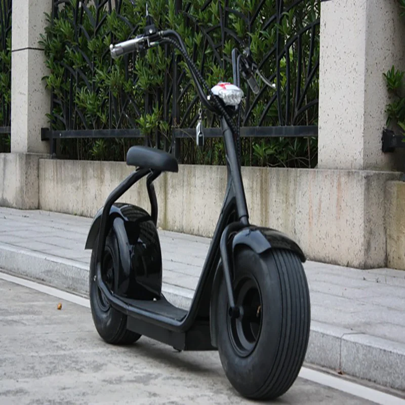 Электрический скутер Citycoco E-Bike Fat вакуумный резиновый широкий 9 дюймов шины 1000 Вт 60V12Ah литиевая батарея Bluetooth подключение обновлено