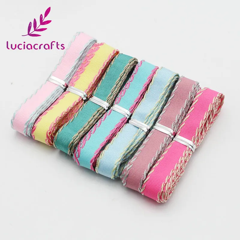 Lucia crafts, 5 ярдов/10 ярдов, 10 мм, разные цвета на выбор, корсажная лента, банты с краем, вечерние украшения, подарок, ремесло, T0402