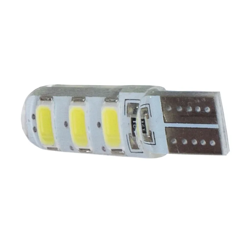 100 шт.; ; детское нижнее белье T10 силиконовый чехол 6 SMD 5630 Светодиодный автомобиль купольный светильник W5W 194 6 светодиодный 6SMD 5730 светодиодный Клин лампа парковочная лампа 12V 100X
