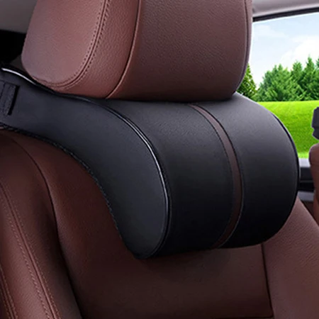 Black Car Seat Cushion Head Back Neck Rest Pillow Memory Foam Seat Cushions Back For KIA Sportage QL Accessories - Цвет: Black
