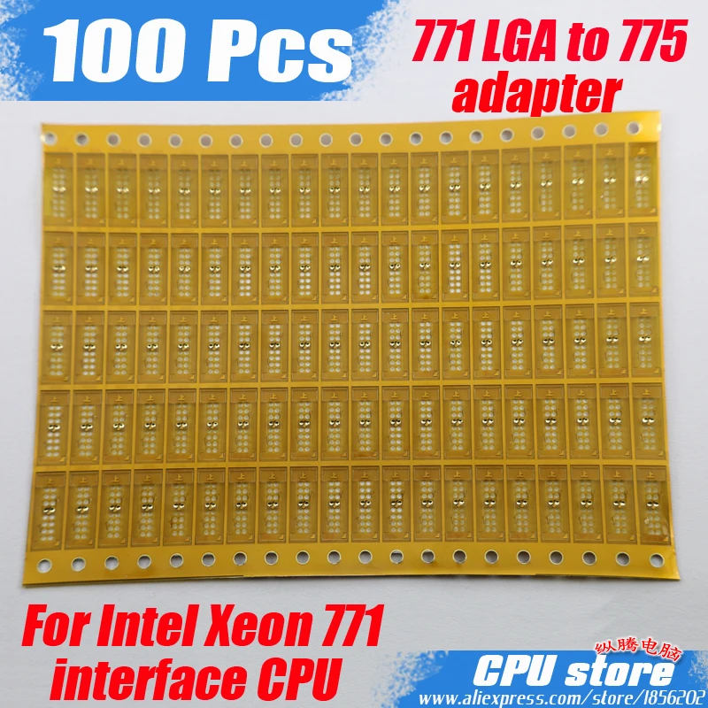 100 шт 771 LGA в 775 адаптер для Intel ЦП Xeon E5430/E5420 X5460/E5450/E5462/E5440/L5420/L5430/X5470/X5472/X5482/X5260