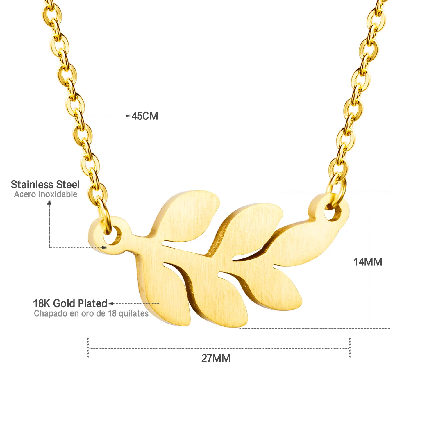 Наборы браслетов и ожерелий LUXUSTEEL золотого цвета в форме листьев Женские