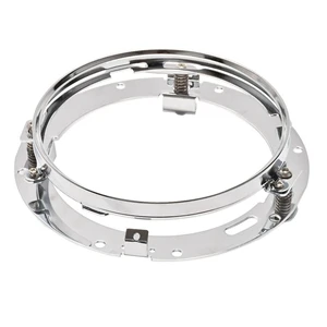 1pcs chrome bracket Marlaa 7 дюймов светодиодный налобный фонарь 4,5, противотуманные фары ближнего света, точечный комплект, кольцо, мотоциклетный налобный фонарь для Touring Road King - Цвет: 1pcs chrome bracket