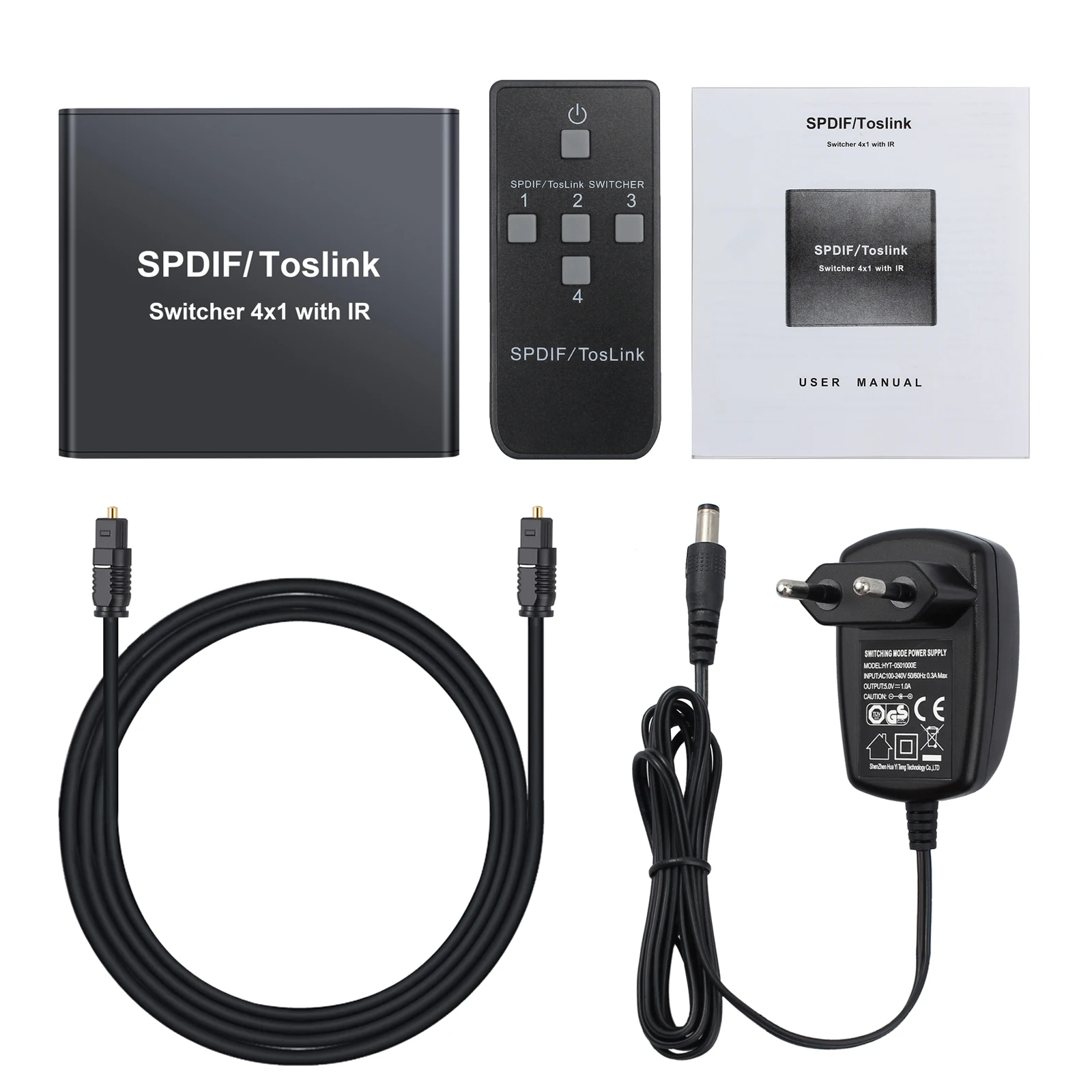 ESYNiC SPDIF/Toslink Switcher 4x1 с ИК пультом дистанционного управления для Fit LPCM2.0 DTS Dolby AC3
