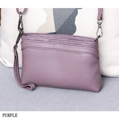 light purple Женские сумки-клатчи из натуральной кожи, модные сумки через плечо для женщин, вечерние сумки-тоут, кошельки - Цвет: light purple