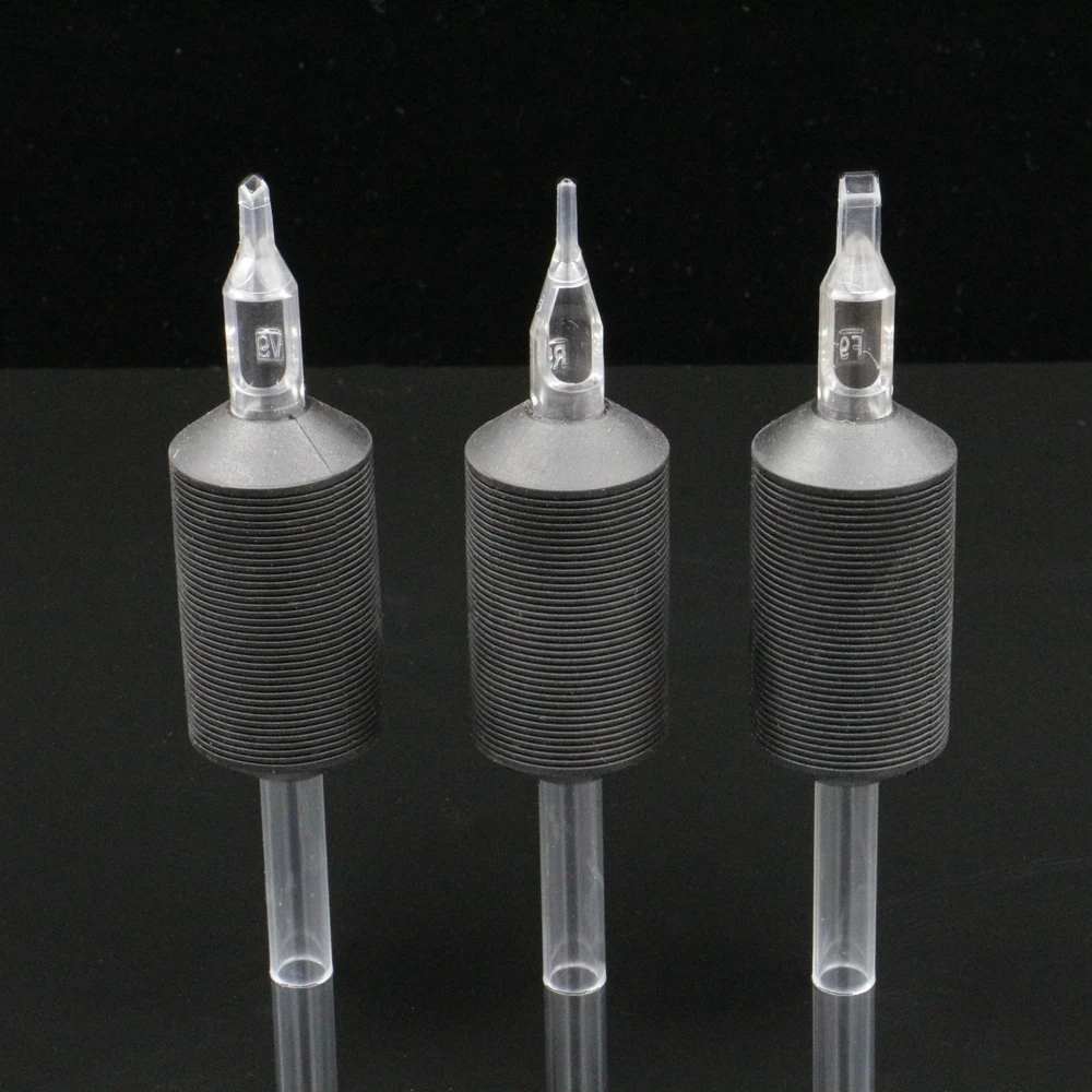 New 20PCS 5F 7F 9F 11F 13F 15F Disposable 25MM Black Soft Silicone Tattoo Grips Tubes Plastic Tubes Precise Combo Free Shipping