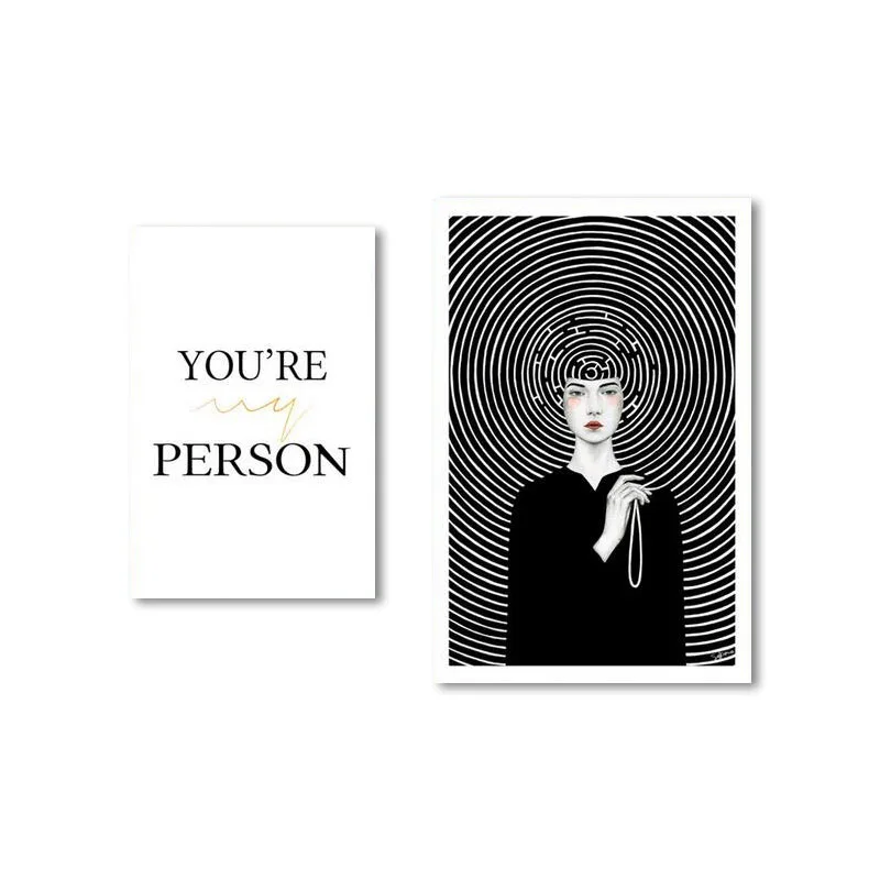 SPLSPL You're My Person! Новый дизайн украшение картина черно-белый холст Художественная