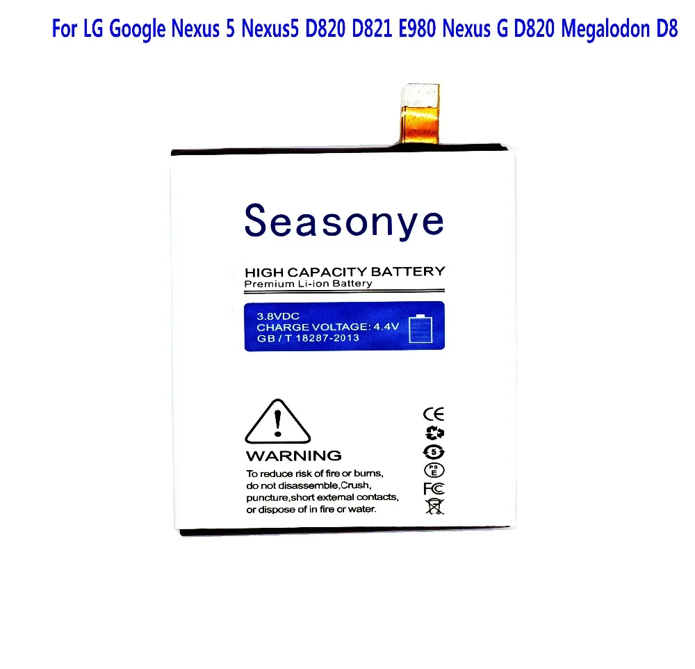 Seasonye 2220mAh/wh BL-T9 батарея для телефона LG Google Nexus 5 Nexus5 D820 D821 E980 G Megalodon D8 | Мобильные
