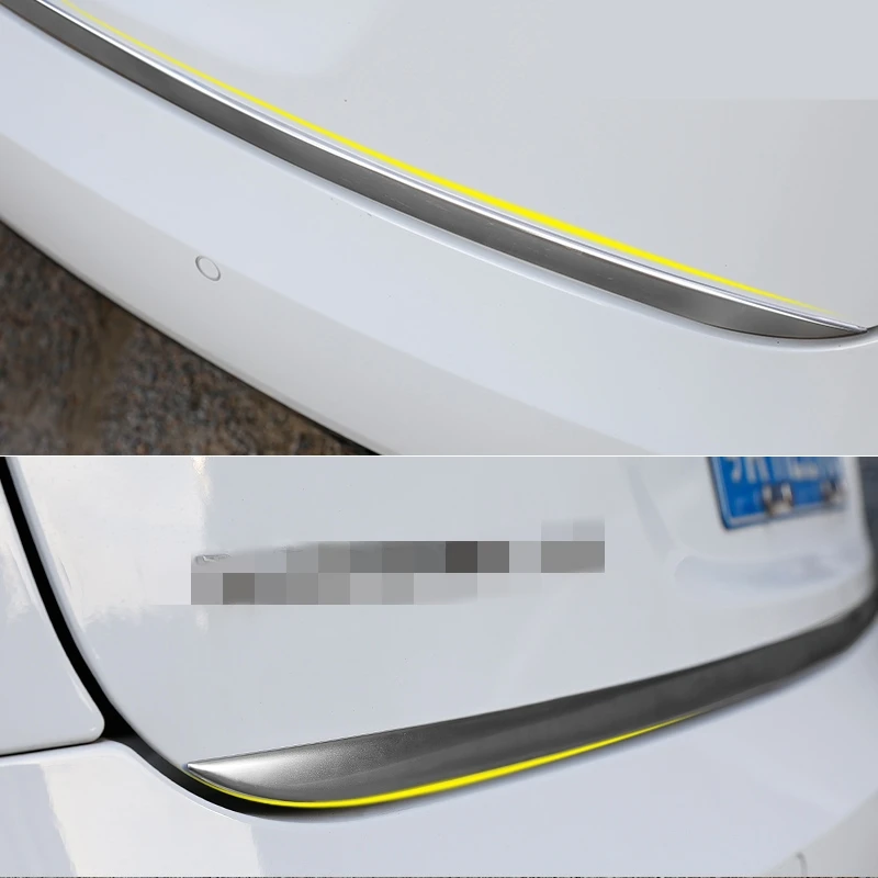 Для моделей TESLA модель S 2014-2018 матовый задний багажник отделка багажника Молдинг