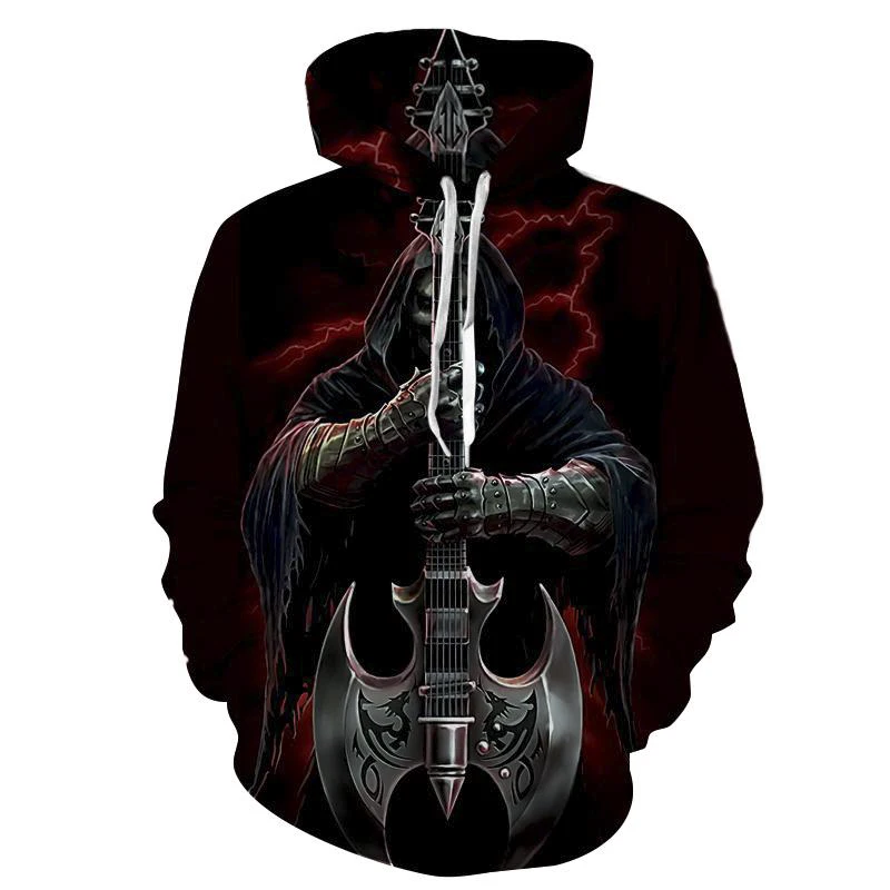 

Skull Hoodies Men Women Sweatshirts 3D Print Hoodie Long Sleeve Hooded Pullover Hip Hop Streetwear Halloween Cosplay Clothes