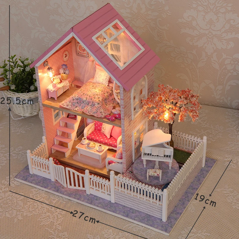 Сборный DIY строительный миниатюрный кукольный домик миниатюрные игрушки для