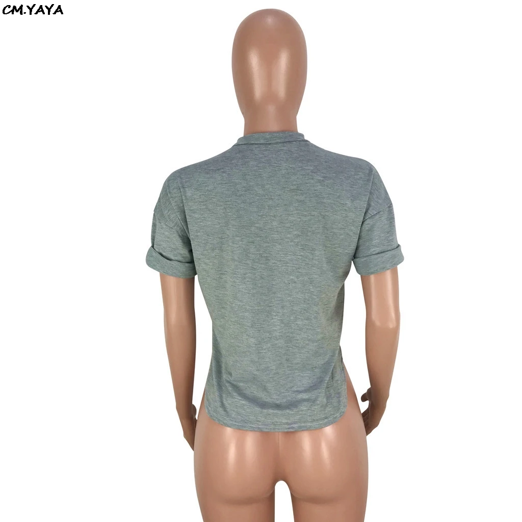 2019 Новая летняя Женская Сексуальная футболка с коротким рукавом блестками