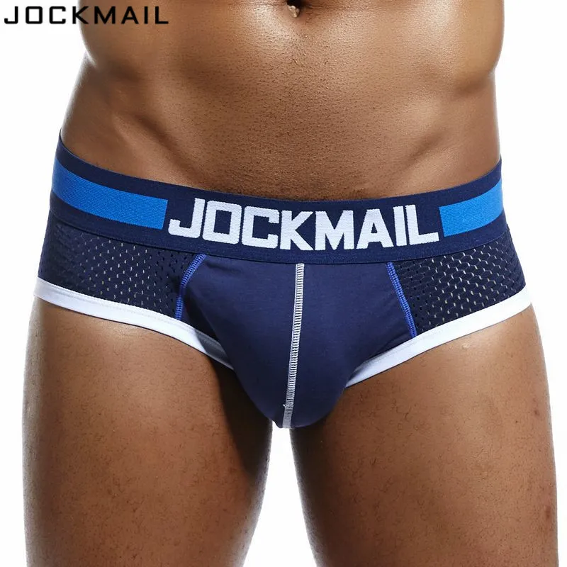 JOCKMAIL Брендовое сексуальное дышащее Мужское нижнее белье из сетчатой ткани трусы