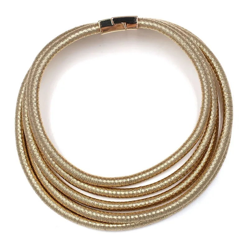 Ожерелье чокер на магните в виде катушек 7 цветов|rope chain|choker necklacecollar necklace |