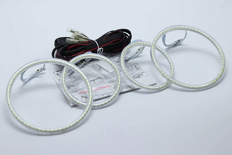 Для FORD Mondeo MK3 2001-2007 ультра яркий SMD белый светодиодный ангельские глазки 2600LM 12V halo Кольцо Комплект дневной ходовой светильник