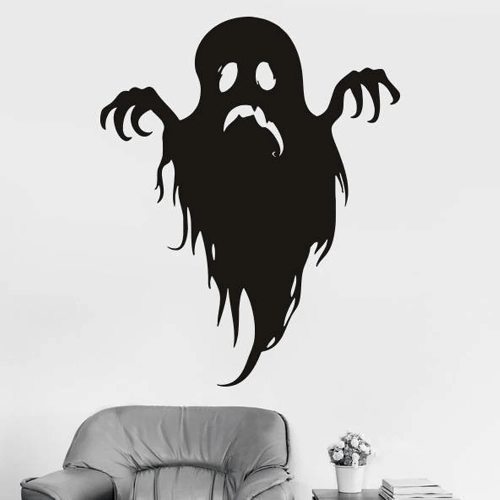 

Big Size Happy Halloween Wall Stickers Creative Ghosts Botanical Ghost Tree Wall Decals Fantasy Decoration Window Stickers D200