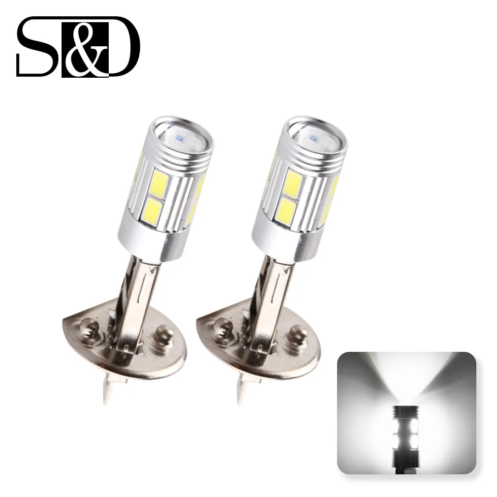 

H1 светодиодный лампы супер яркие высокой мощности H3 10-SMD 5630 авто светодиодный Противотуманные фары указасветильник поворота дальнего света...