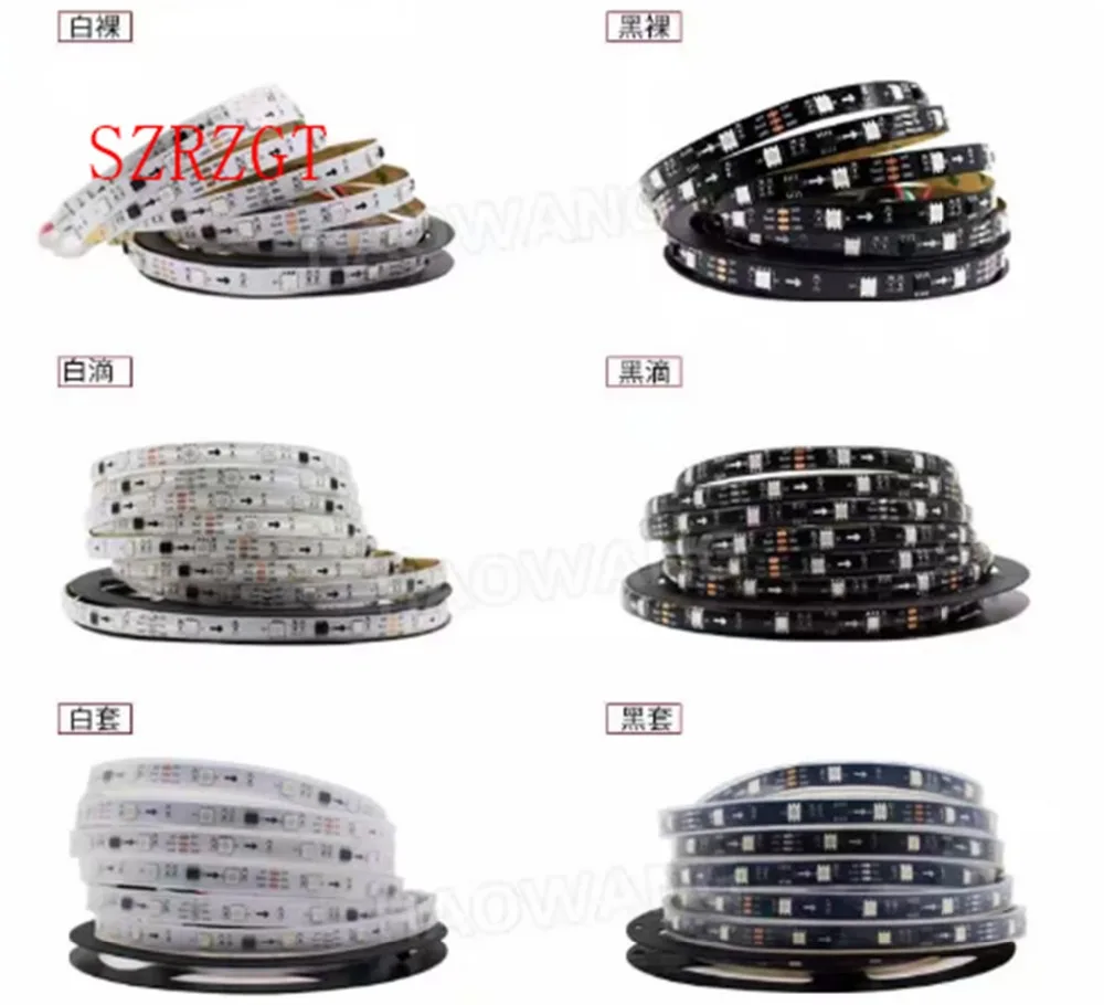 DC12V WS2811 5050 SMD RGB Strip Addressable 30/60leds/m Led Pixels External 1 ic control 3 Leds 5m/roll waterproof IP67/IP30 | Лампы и