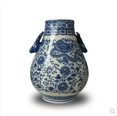 Керамическая ваза Цзиндэчжэнь античная фарфоровая труба статуя оленя мебель для