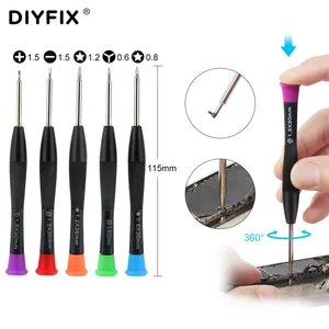 Прецизионная отвертка DIYFIX P2, P5, Pentalobe 1,5, плоская головка, 1,5, крестовая, 0,6, Y-образный наконечник для MacBook мобильный телефон, MP3, инструменты для ремонта и открывания