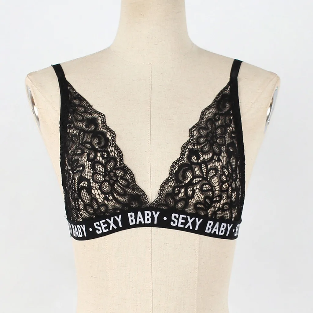 Новый Модный женский кружевной лоскутный дышащий бюстгальтер без косточек с