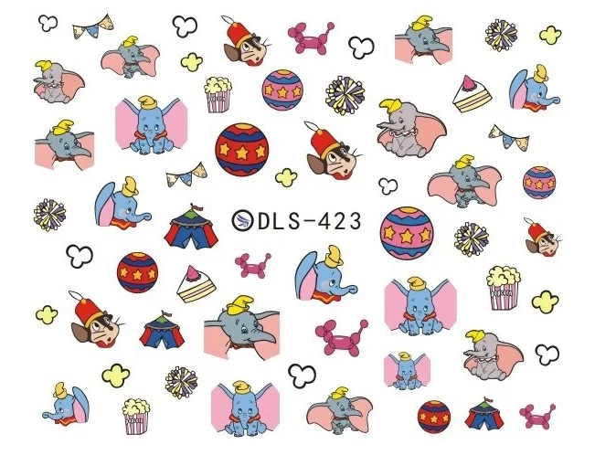 DLS423 Rocooart DLS418-439 наклейки для ногтей с изображением маленькой водной фольги, мультяшная наклейка Harajuku, Рождественская Лисичка, лягушка, украшение для ногтей - Цвет: DLS423