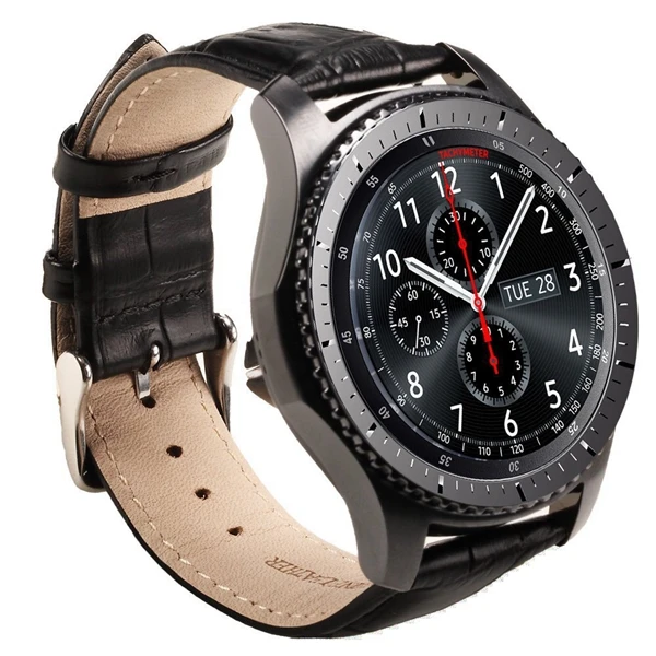 Кожаный ремешок для samsung galaxy watch 42 мм 46 мм gear sport S2 S3 Classic Frontier Band 20 22 мм huami amazfit Bip huawei gt 2