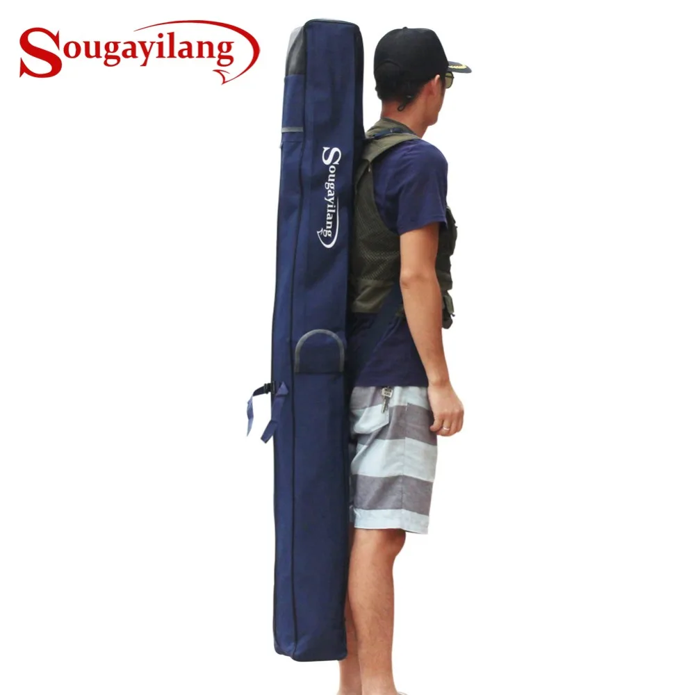 Sougayilang 1,6/1,7 м Складная портативная Водонепроницаемая 1/2 слойная переноска для удочки, холщовый чехол для удочки