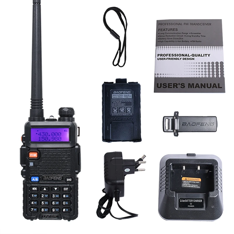 Портативная рация baofeng uv 5r talkie 2 шт. портативная uv5r телескопическая домофон