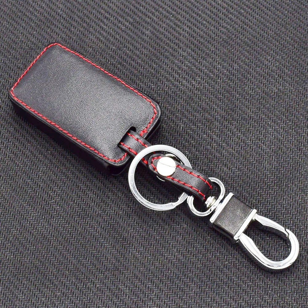 Кожаный чехол для ключей с 3 кнопками Toyota Corolla Yaris Mark X Hilux Vitz Rav4 Aqua Camry Auris Smart Remote Shell