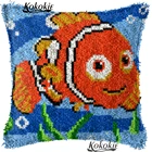 DIY ковер рукоделие защелка крючок подушки мультфильм Подушка Вышивка Рыба ручной работы незаконченная вышивка крестиком наборы