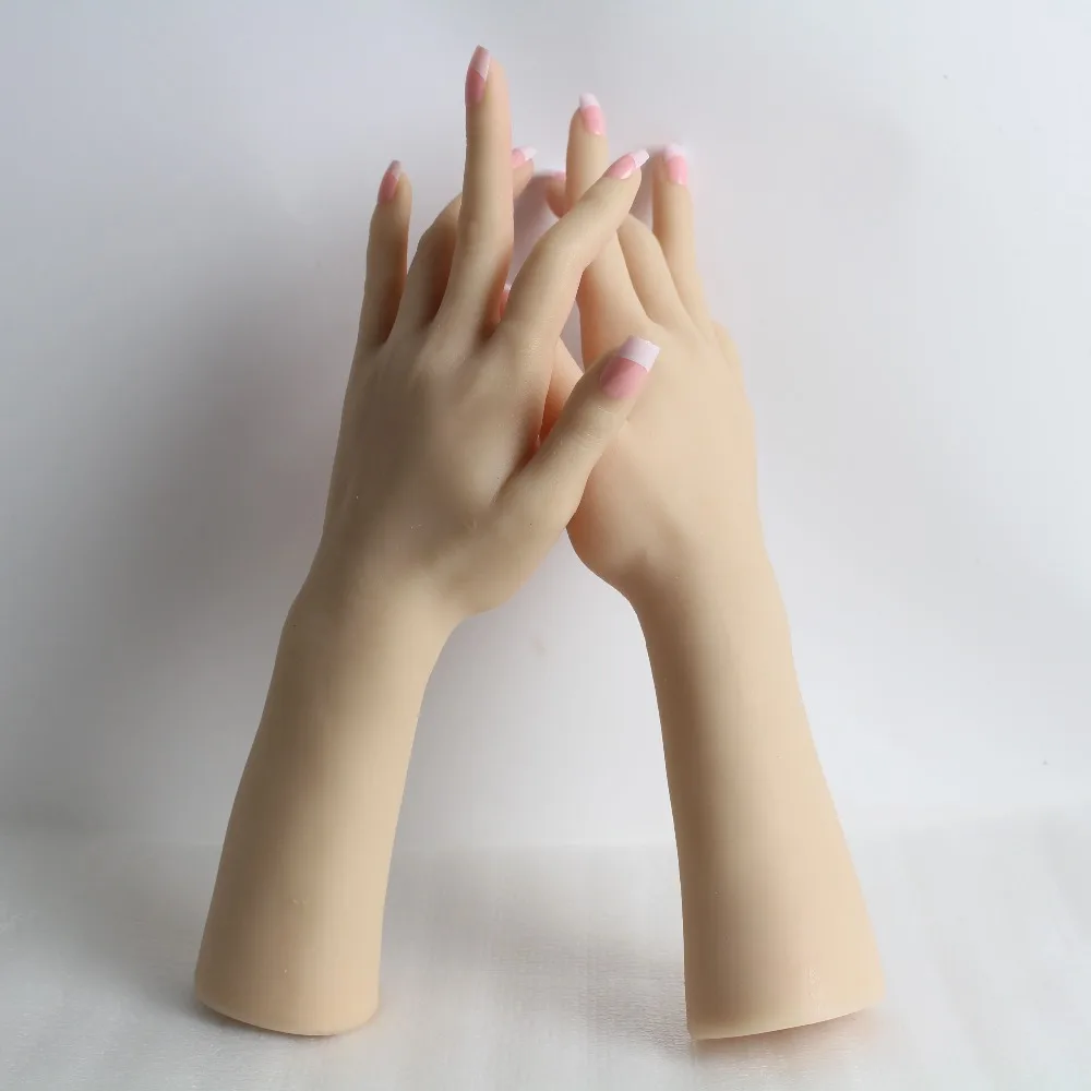 Реалистичная женская мягкая силиконовая Гибкая манекена для кольца браслета и