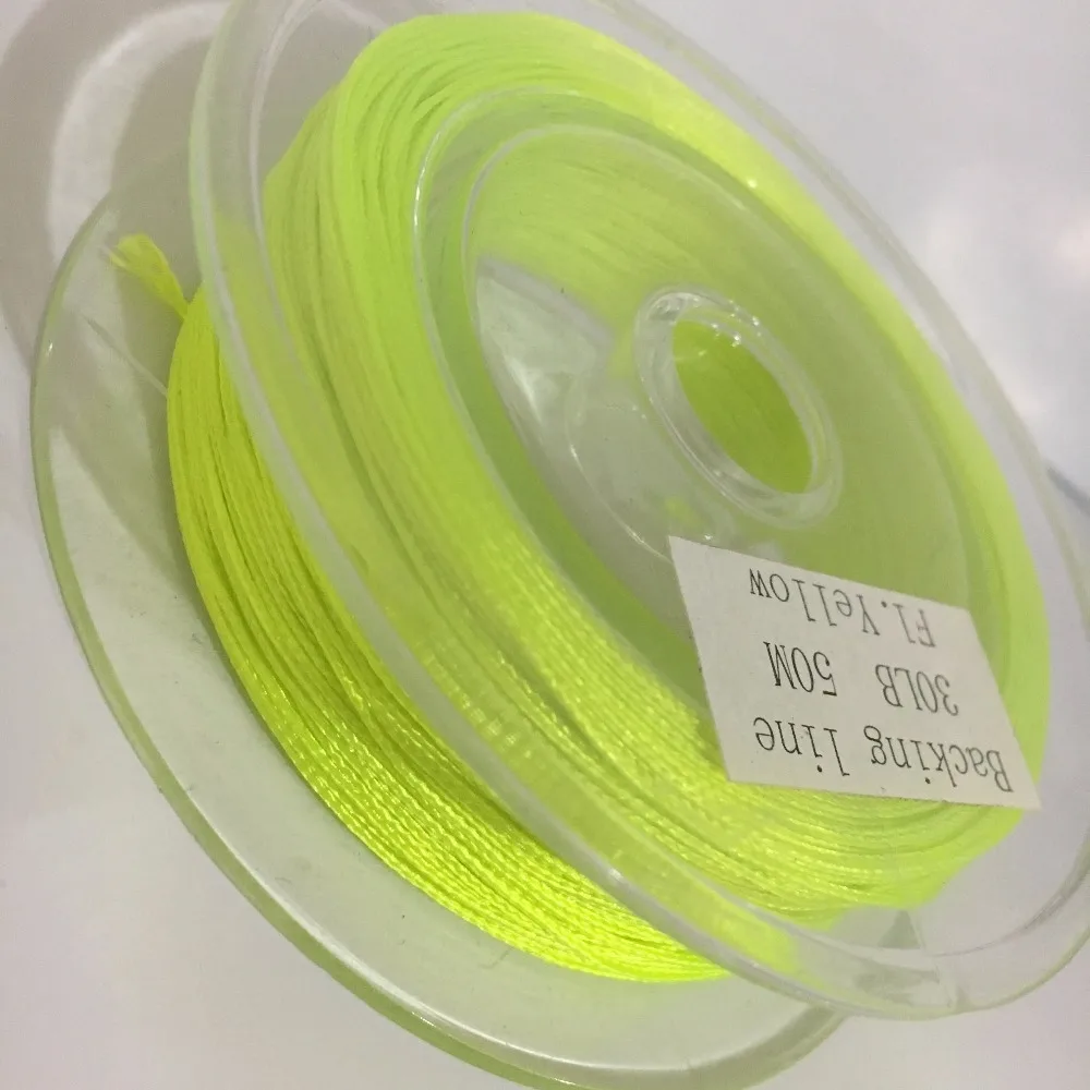 Fly рыболовная леска Polyste Braid 30 фунтов 50 м белый желтый оранжевый|backing line|braided braidbacking