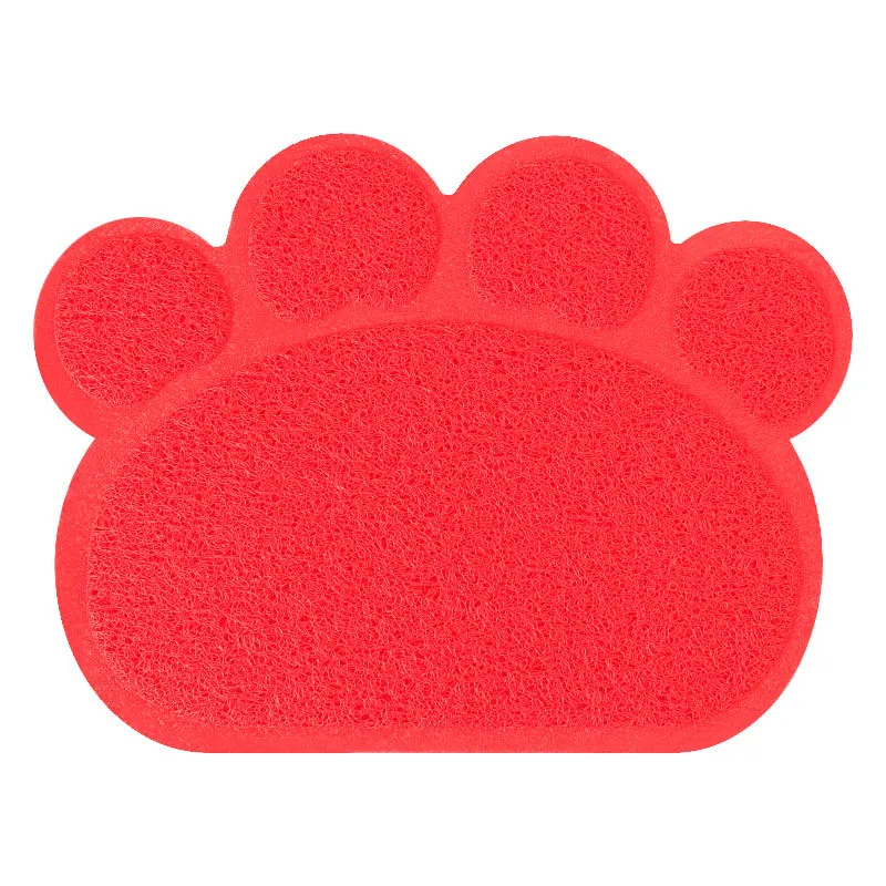 Red 30 см* 40 см Коврик для кормления собак, щенков, кошек, милый коврик для лап, ПВХ, кровать, миска, корм для воды, подстилка, протрите чистые принадлежности для животных - Цвет: Red