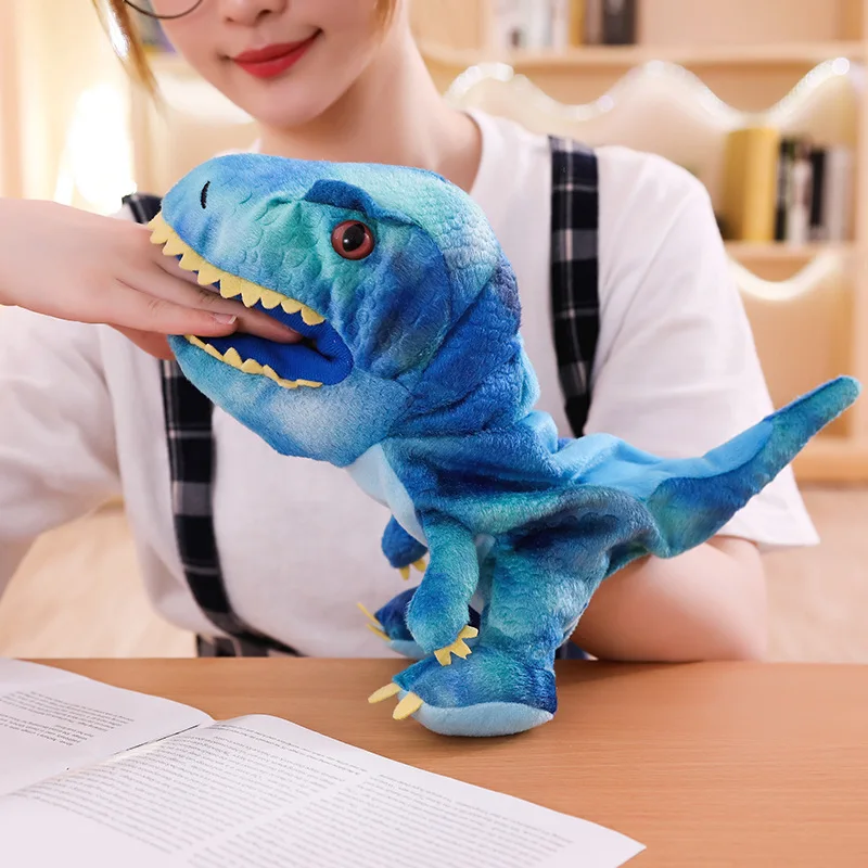 30 см милый картонный динозавр животные ручная марионетка игрушки плюшевая