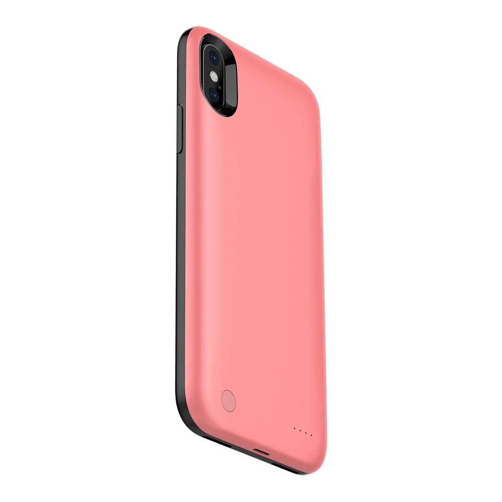 Розовый Тонкий чехол для зарядки аккумулятора 3800 мАч для iPhone X 10, внешний аккумулятор, чехол для зарядки для iPhone X 10, внешний аккумулятор, чехол для задней панели - Цвет: Розовый