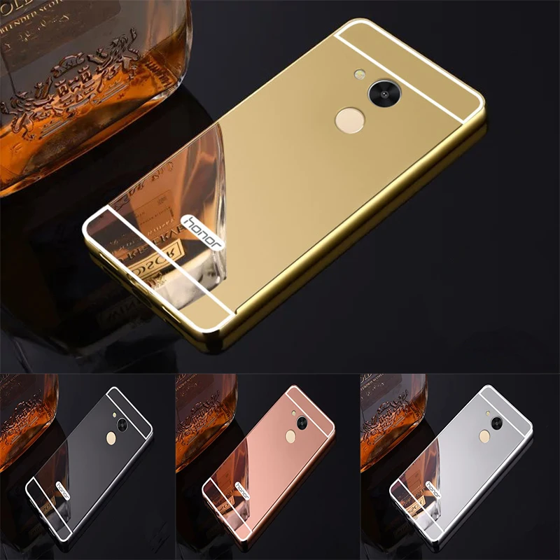 Модные Роскошные зеркальные Чехлы цвета розового золота для Huawei Honor 6A