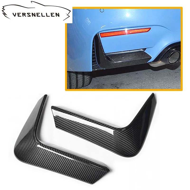 Автомобильный Стайлинг сухое углеродное волокно M представление задние Canards