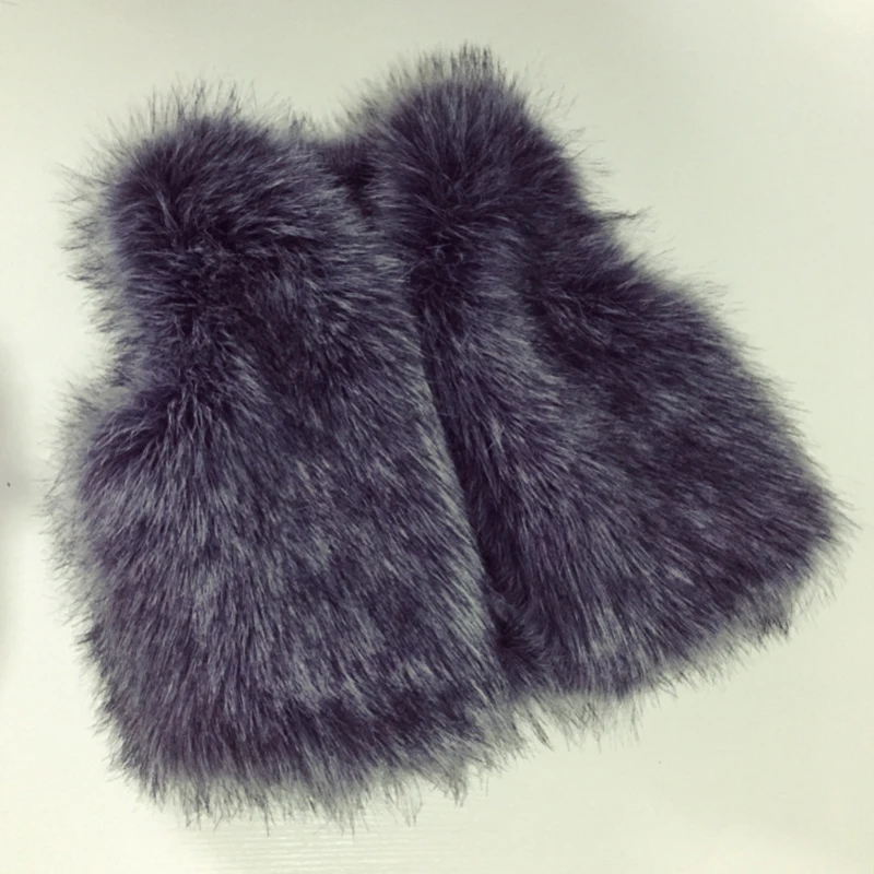 2018 весна и осень Новый детский жилет из искусственного лисьего меха Теплый для