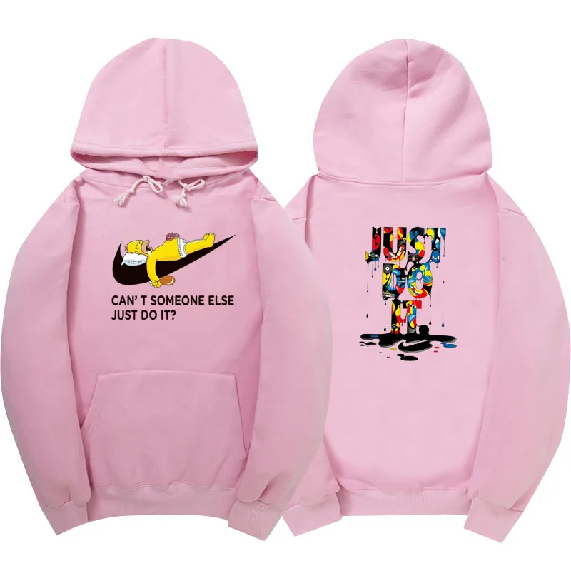 Fashion Funny Print Hoodie Sweatshirt Men Women Just Do It Colorful Letter Long Sleeve Hip Hop Cotton O-Neck Hoody | Мужская одежда